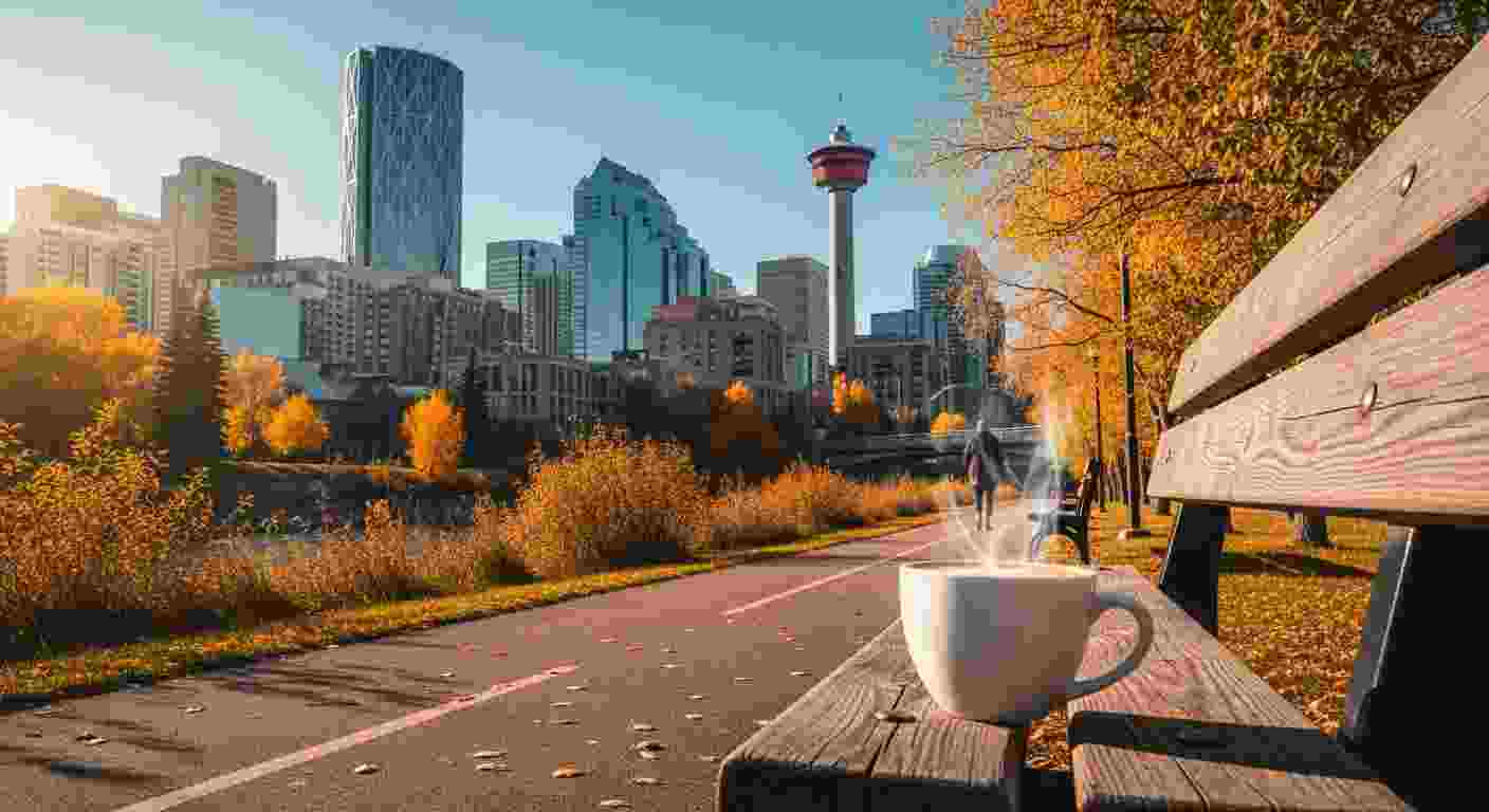 calgary tower coffee walk